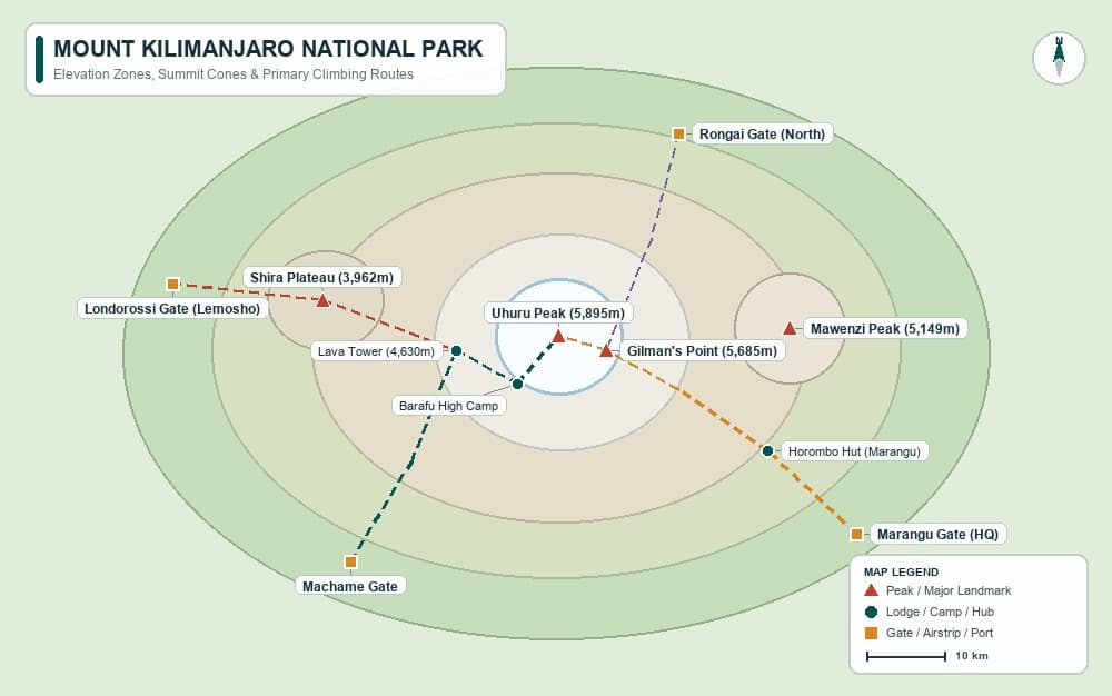 Mount Kilimanjaro Map