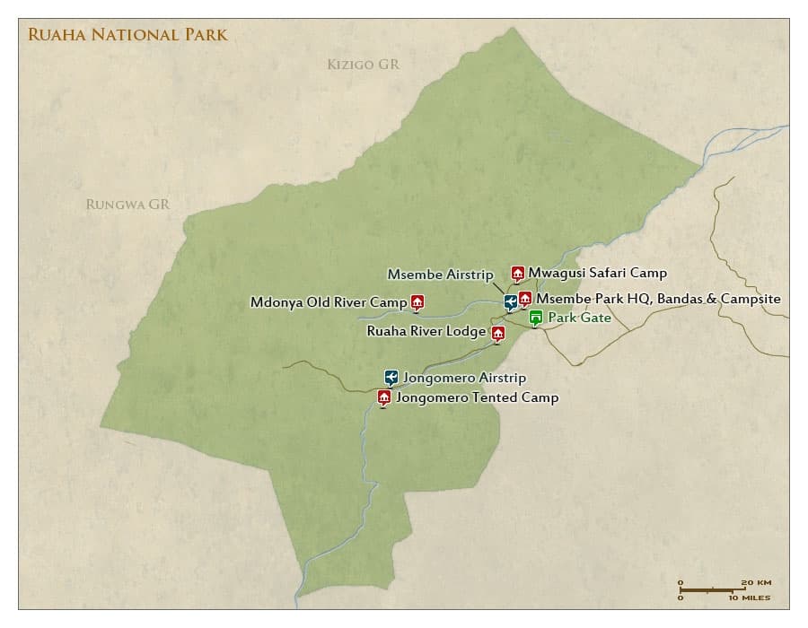 Ruaha National Park Map