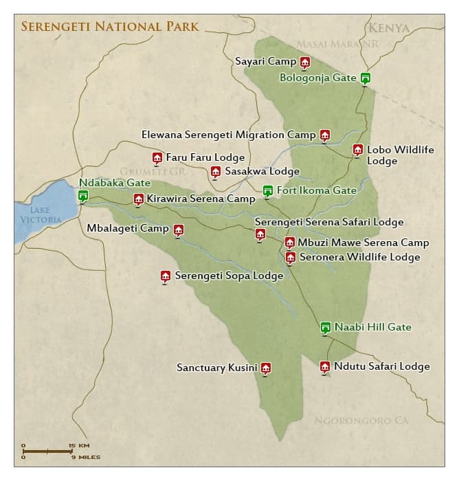 Serengeti National Park Map