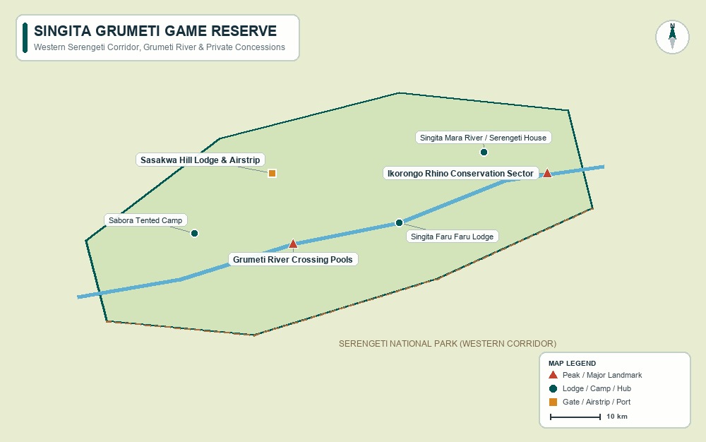 Grumeti Game Reserve map preview