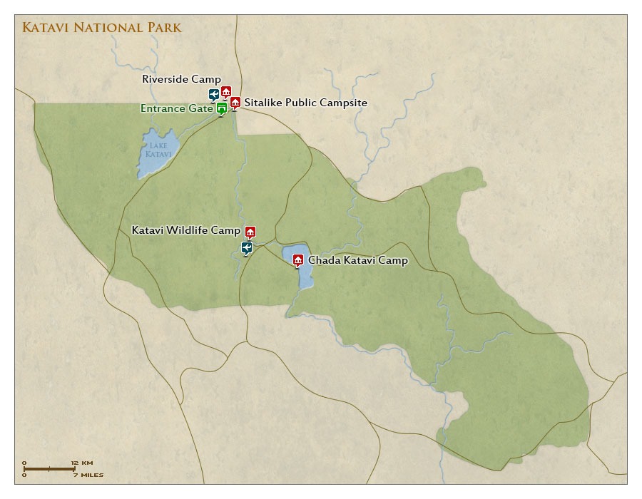 Katavi National Park map preview