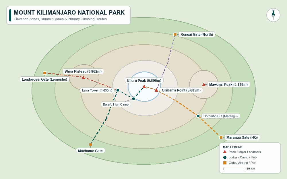 Mount Kilimanjaro map preview