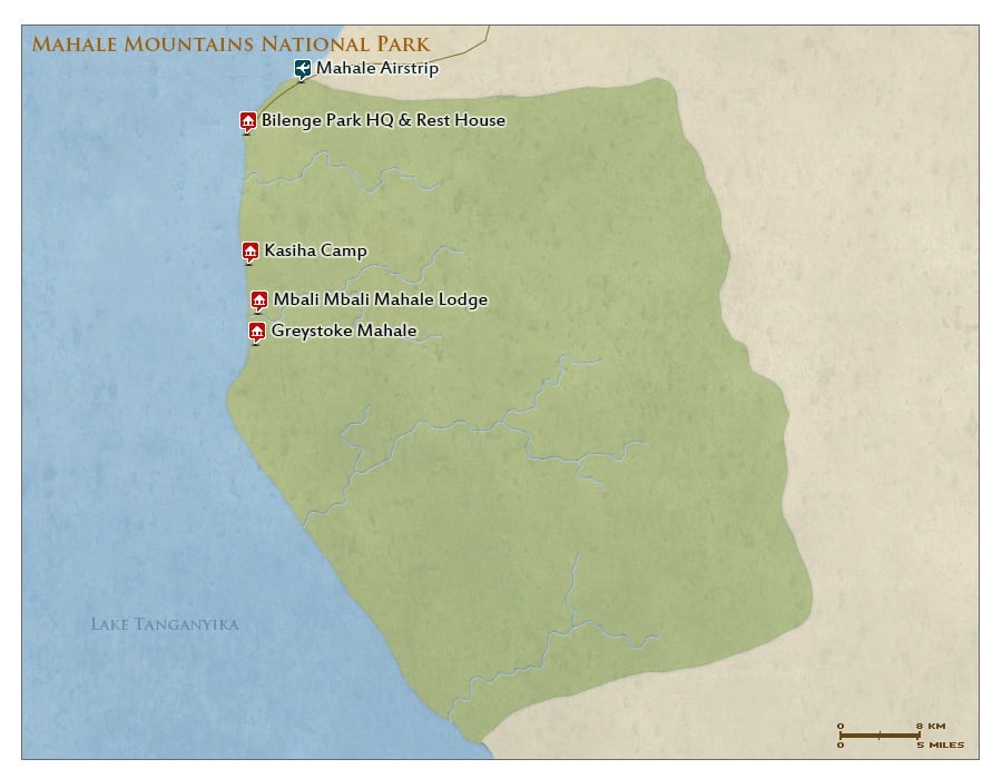Mahale Mountains National Park map preview
