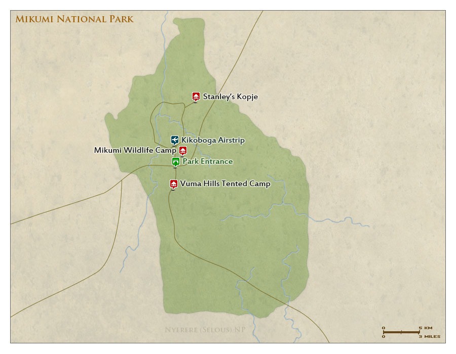 Mikumi National Park map preview